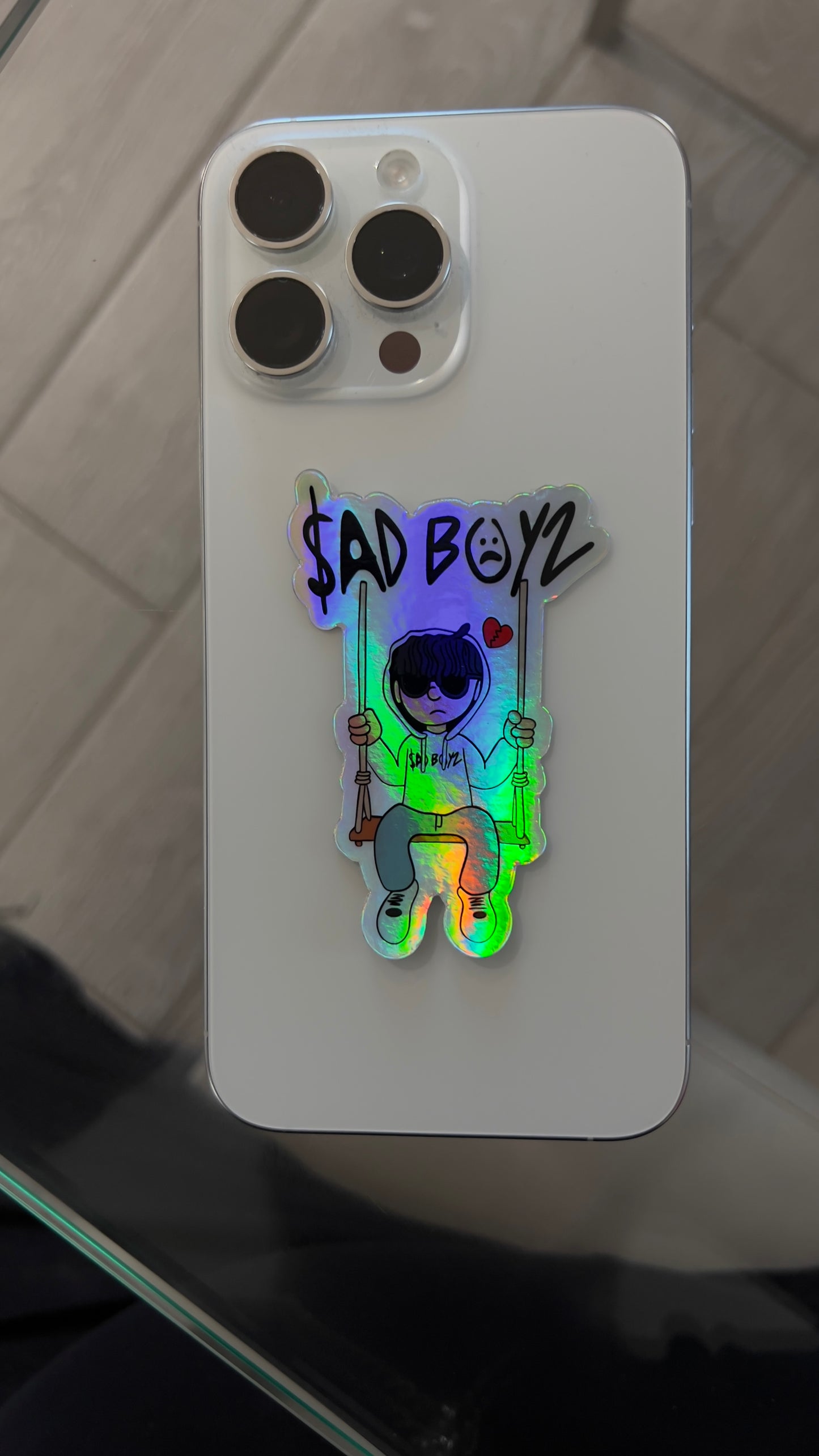 JUNIOR H SADBOYZ HOLOGRAPHIC STICKERS