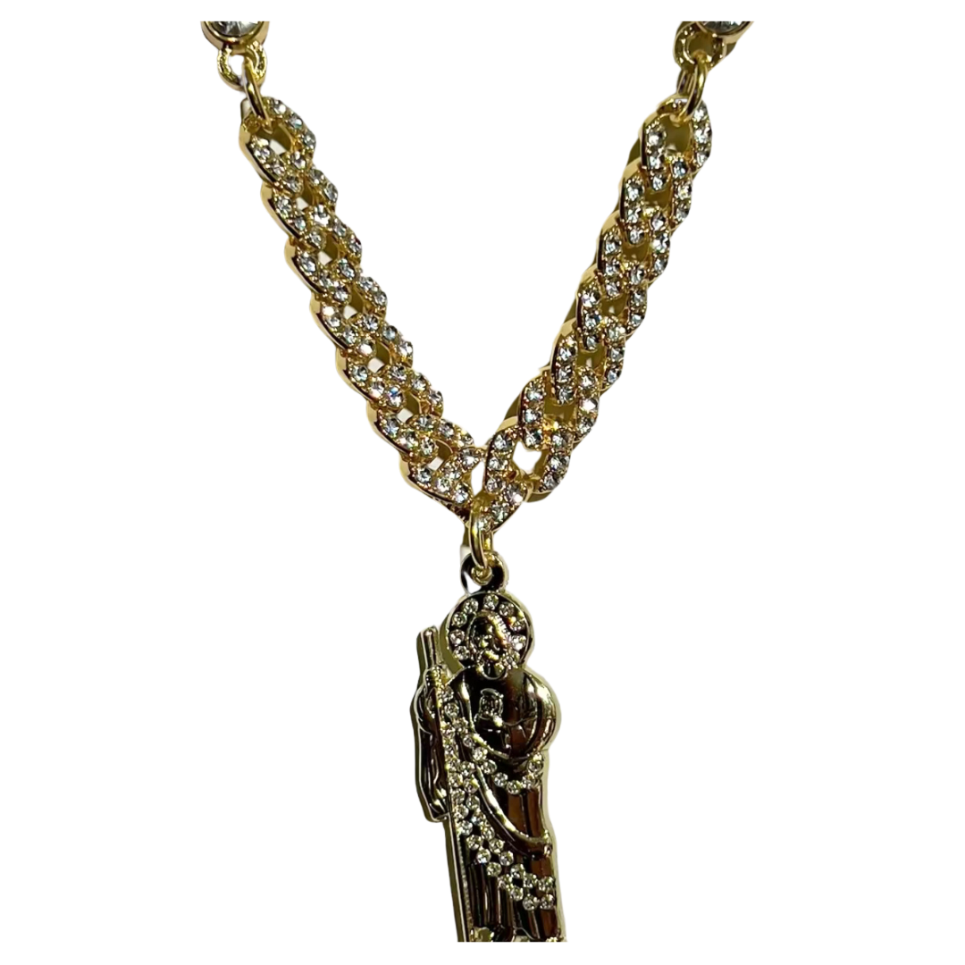 San Judas Tadeo Cuban Chain Pin