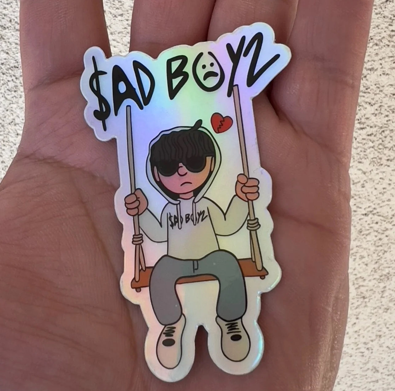 JUNIOR H SADBOYZ HOLOGRAPHIC STICKERS
