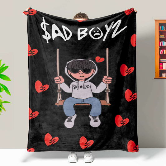 Sad Boyz Cartoon Blanket